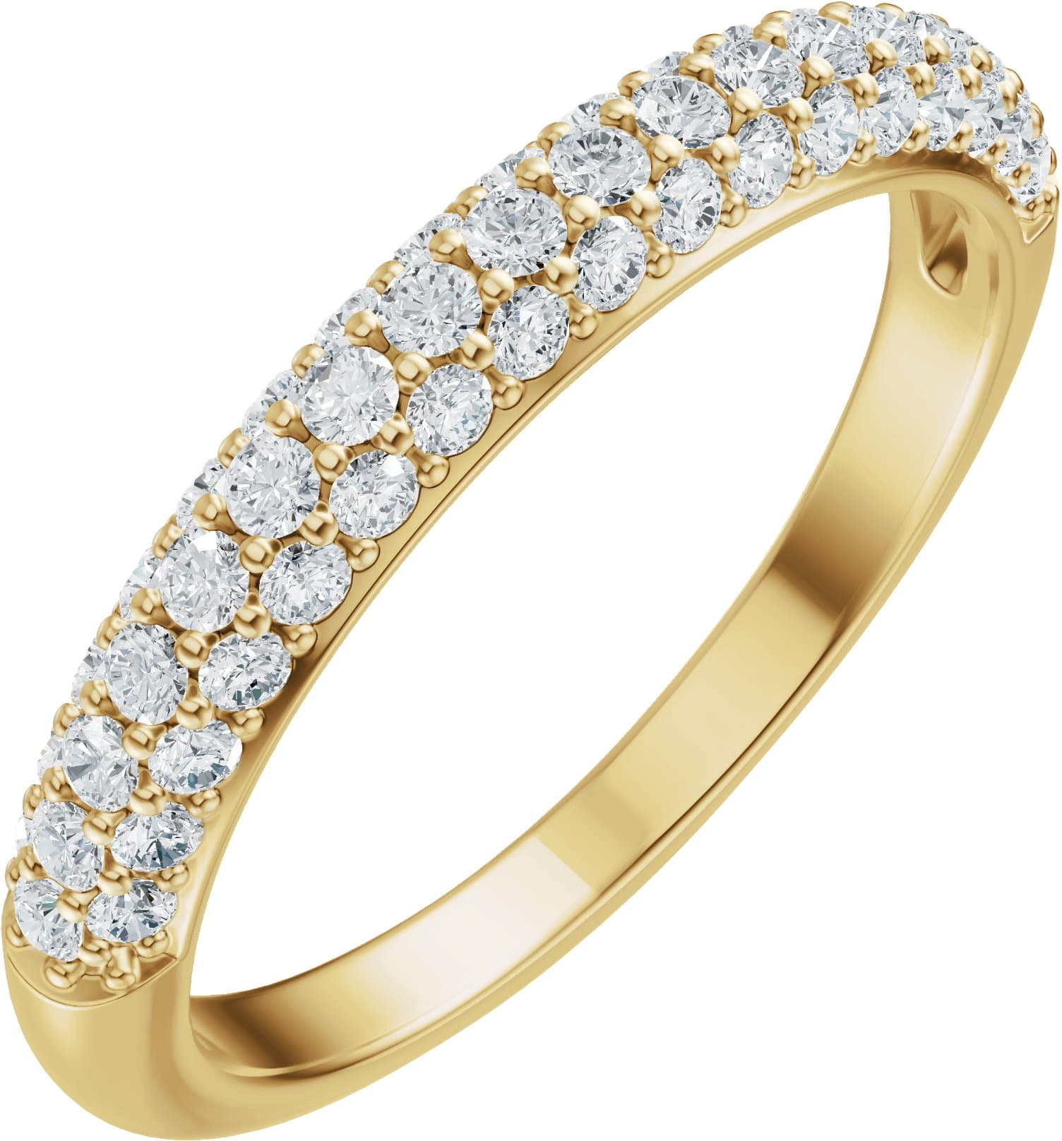 14K Rose Gold 1/2 CTW Lab-Grown Diamond Matching Band