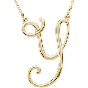 Script Initial Necklace