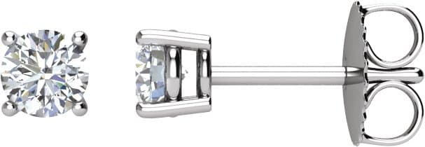 Round 4-Prong Stud Earrings view 1