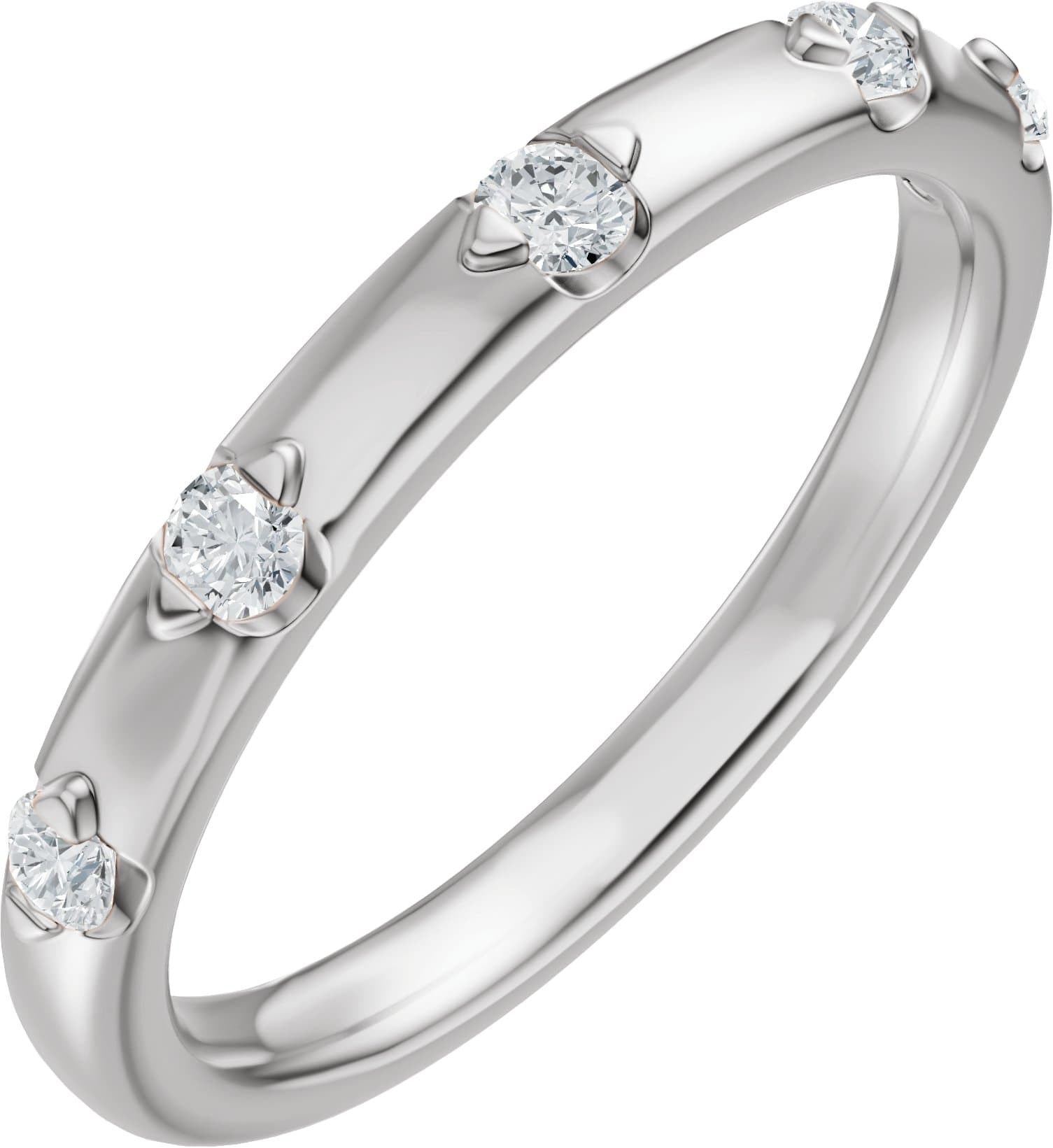 14K Rose Gold 1/5 CTW Lab-Grown Diamond Matching Band
