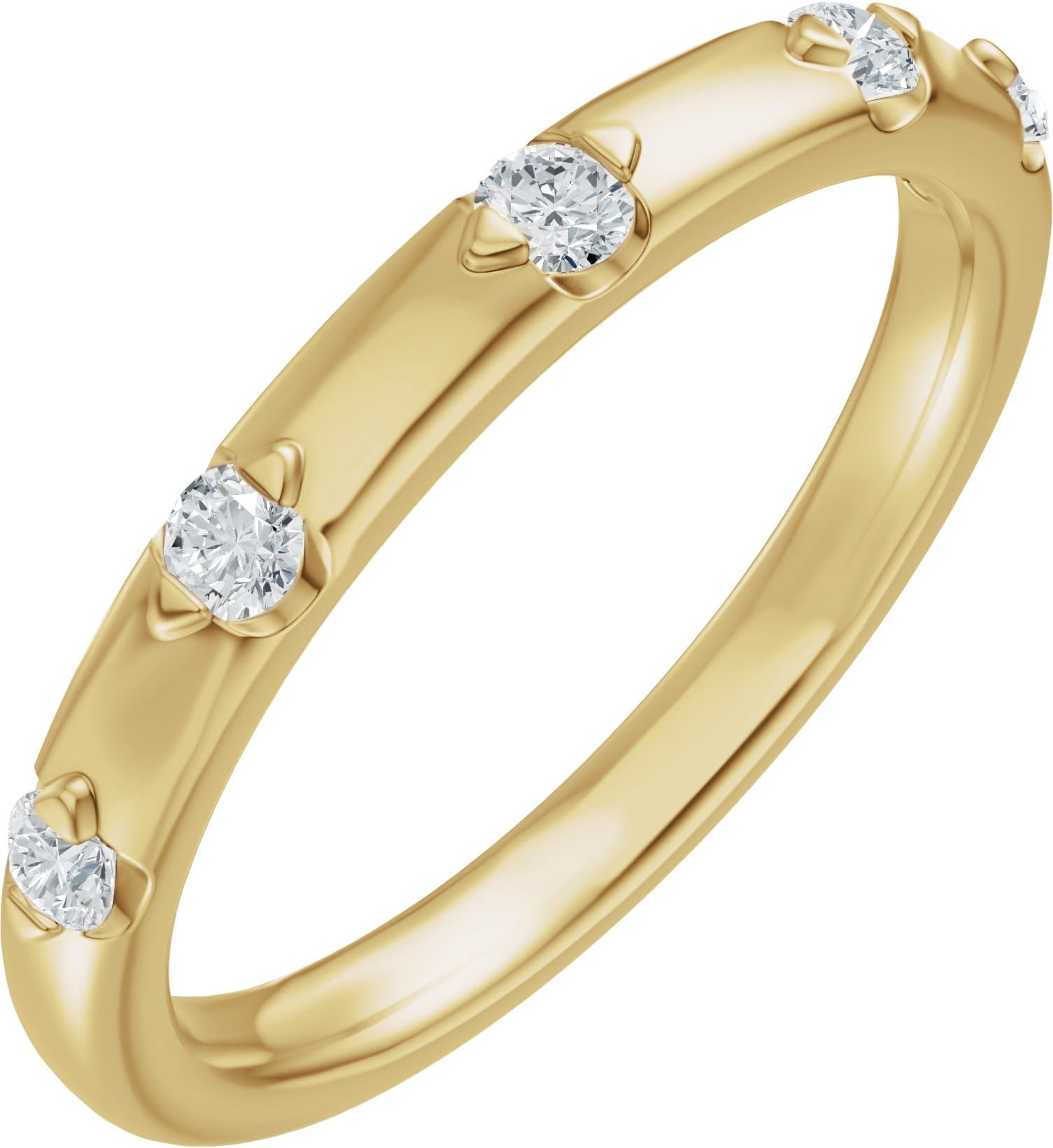 14K Rose Gold 1/5 CTW Lab-Grown Diamond Matching Band