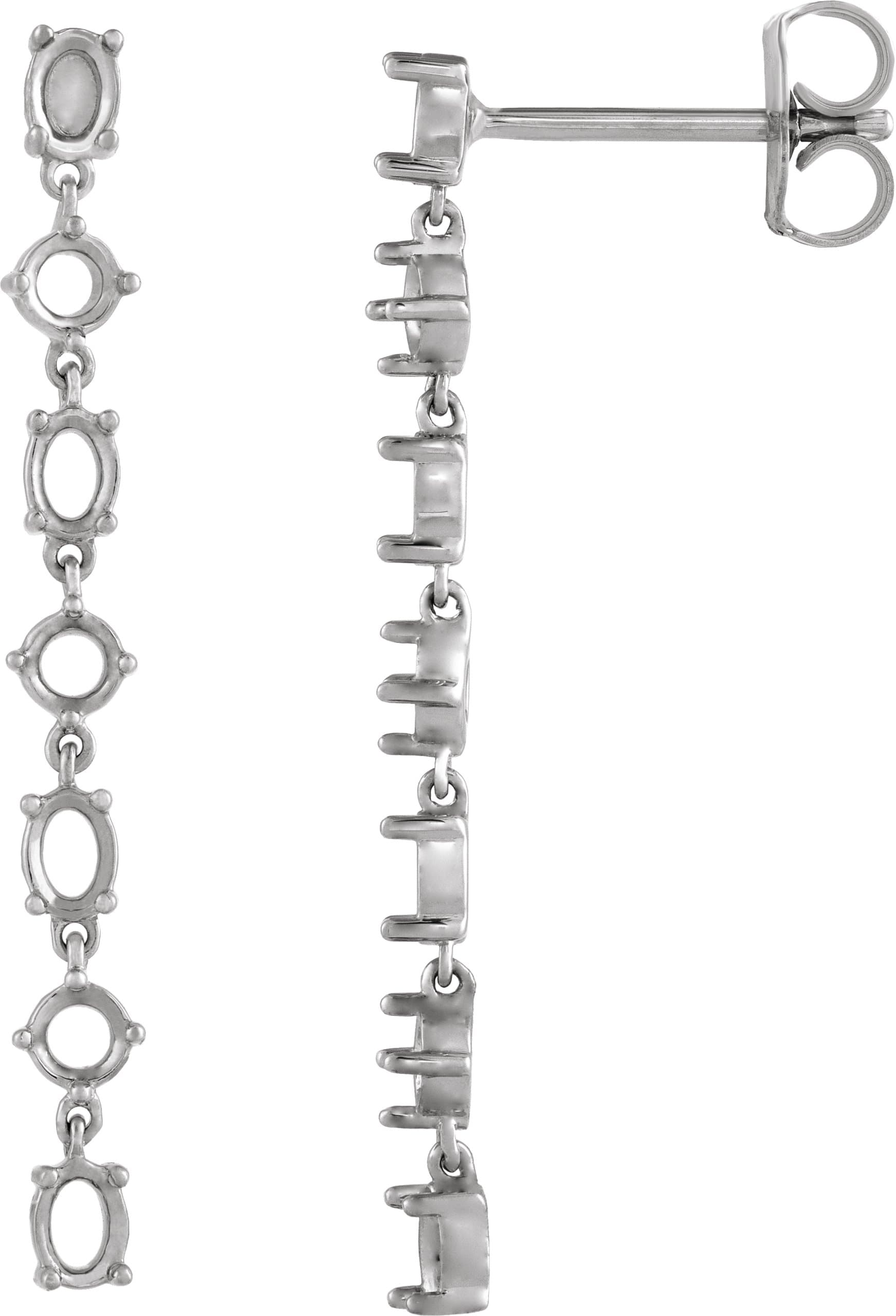 14K Rose 1 1/5 CTW Lab-Grown Diamond Dangle Earrings