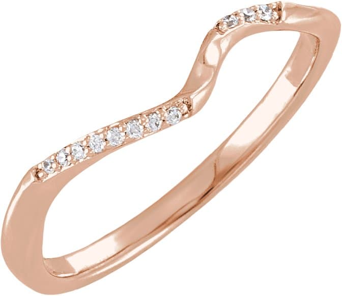 14K Rose Gold 3/8 CTW Lab-Grown Diamond Matching Band
