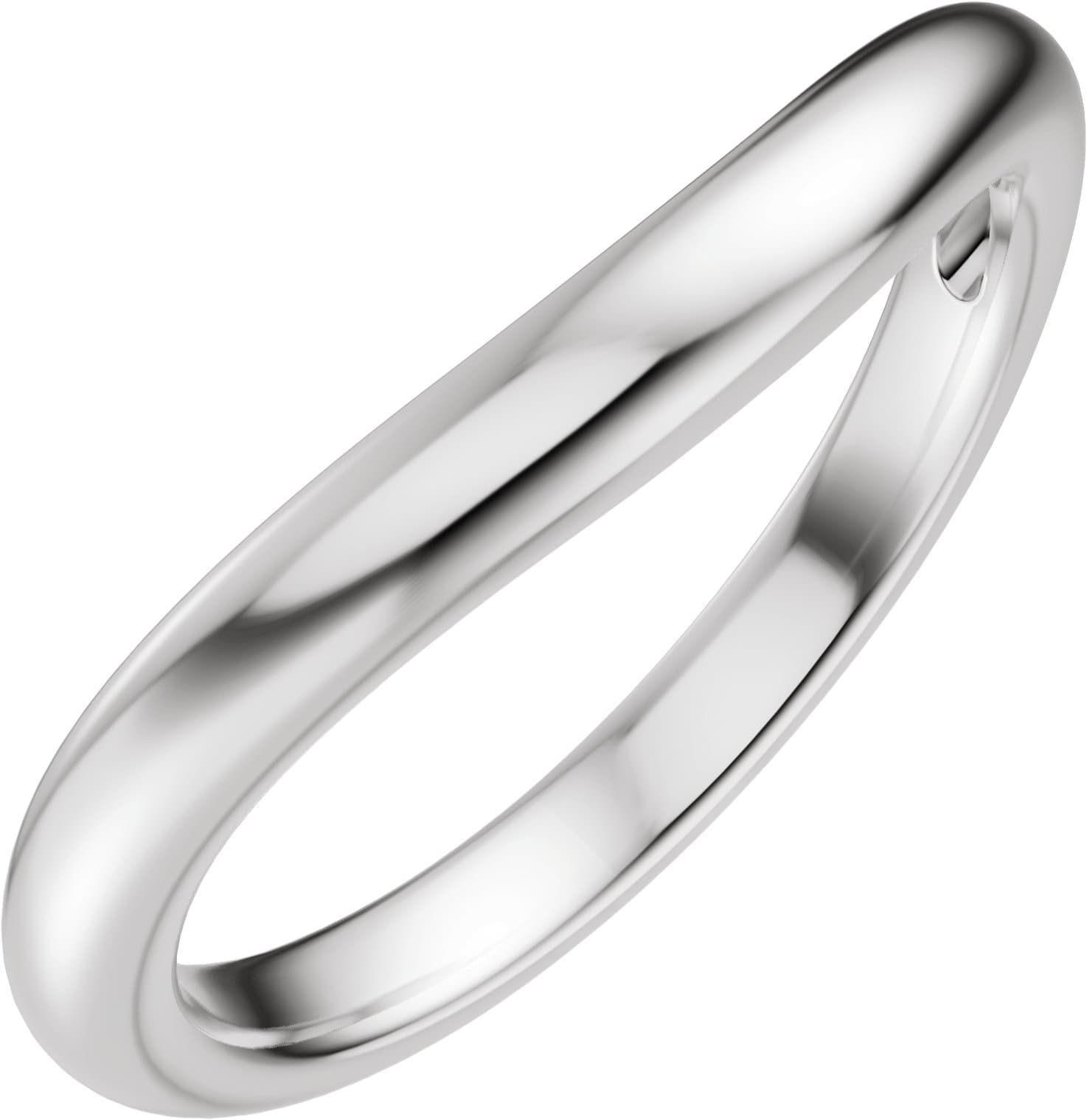 14K Rose Curved Matching Band