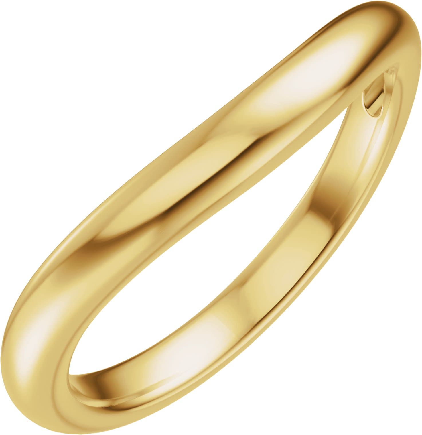 14K Rose Curved Matching Band