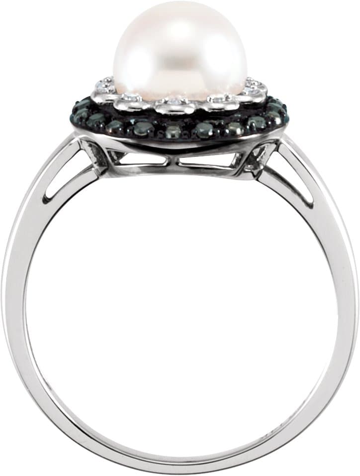 Halo-Style Pearl Ring view 2