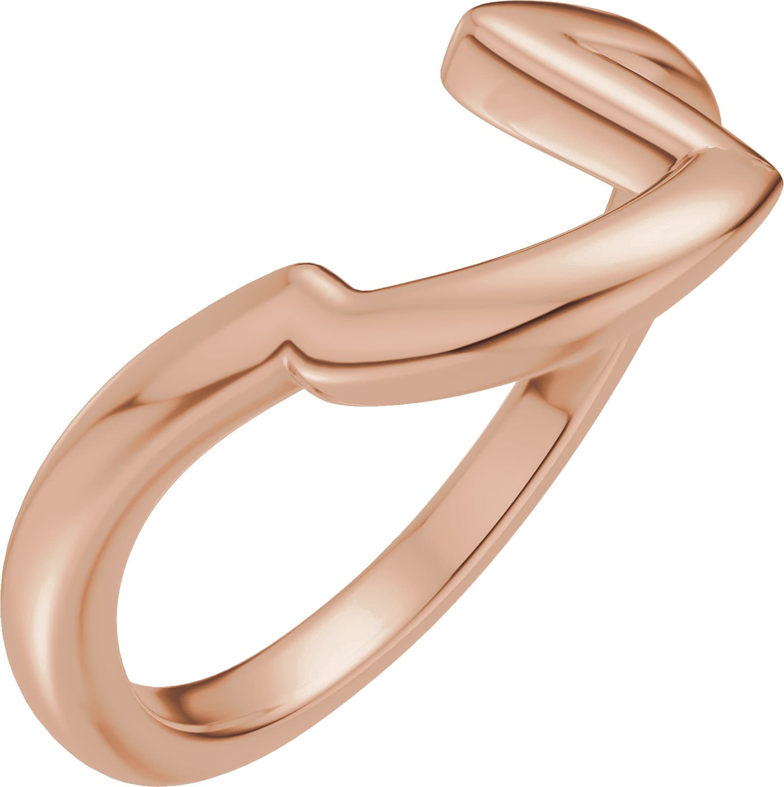 14K Rose 8x6 mm Pear Two-Stone Engagement Ring Mounting