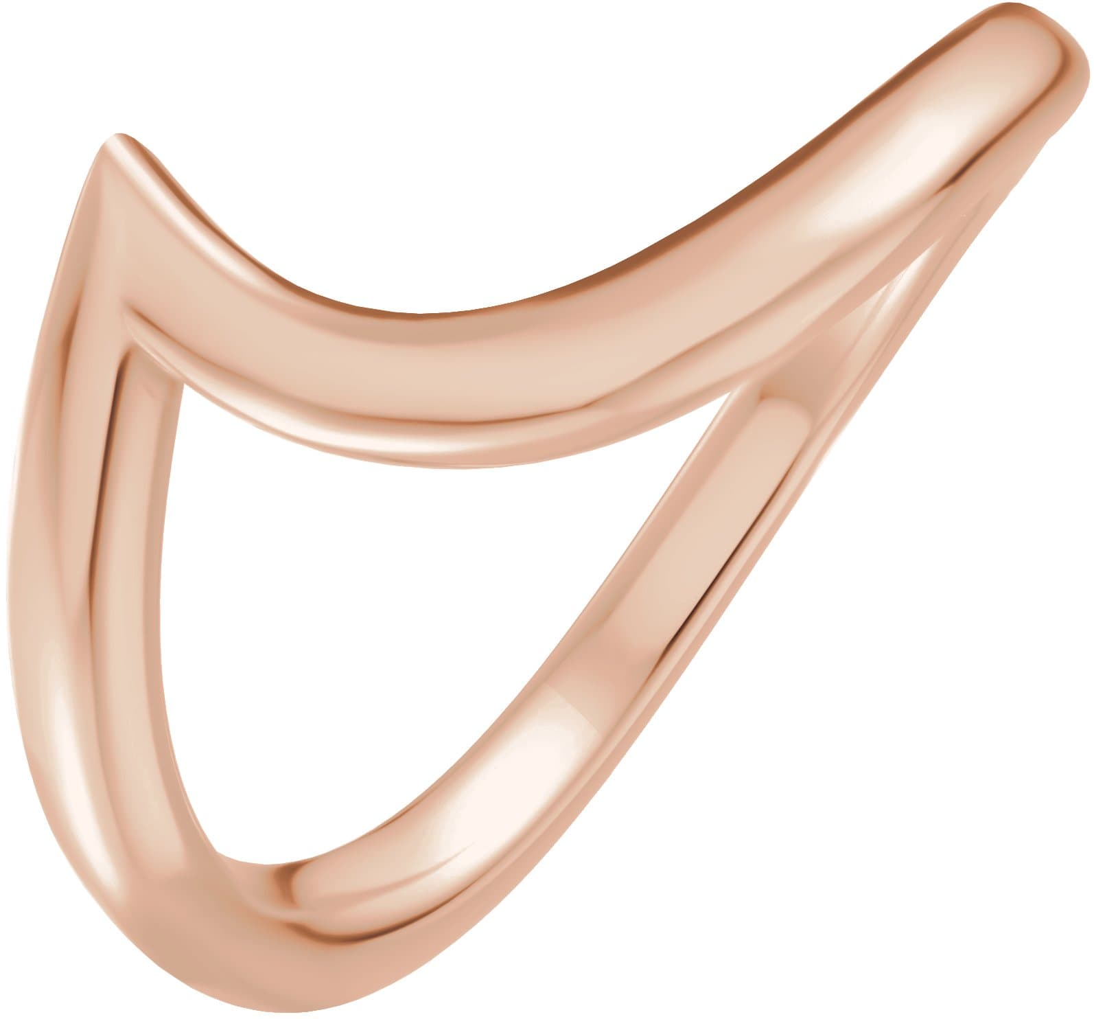 14K Rose Gold 6.5 mm Round Engagement Ring Mounting