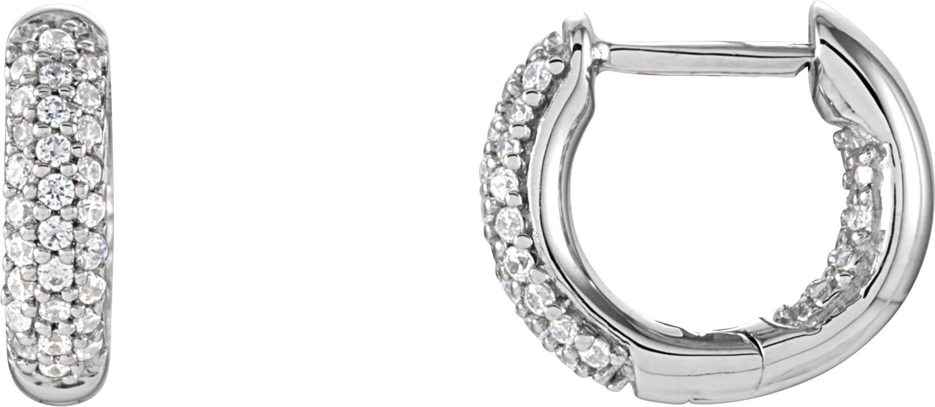 Inside-Outside Huggie Hoop Earrings view 1