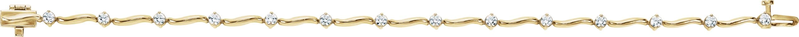 14K White 1 CTW Natural Diamond Line 7" Bracelet