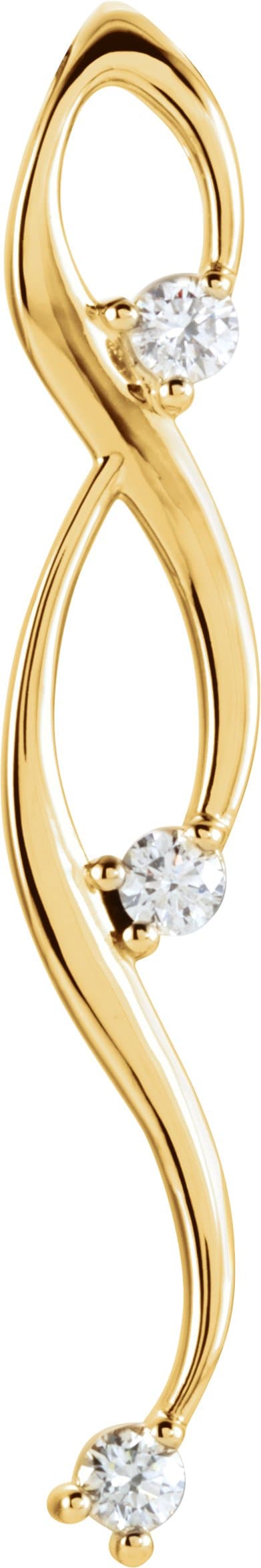 14K Yellow 3/8 CTW Natural Diamond Pendant