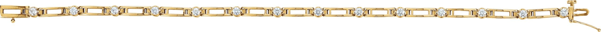 14K White 1 1/3 CTW Natural Diamond Line 7 1/2" Bracelet