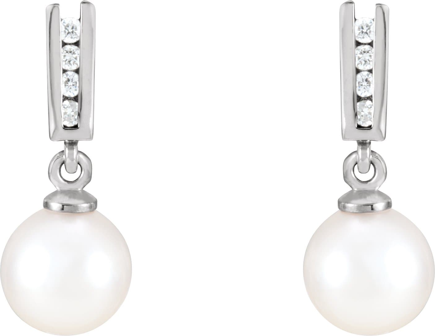 Accented Pearl Earrings view 2