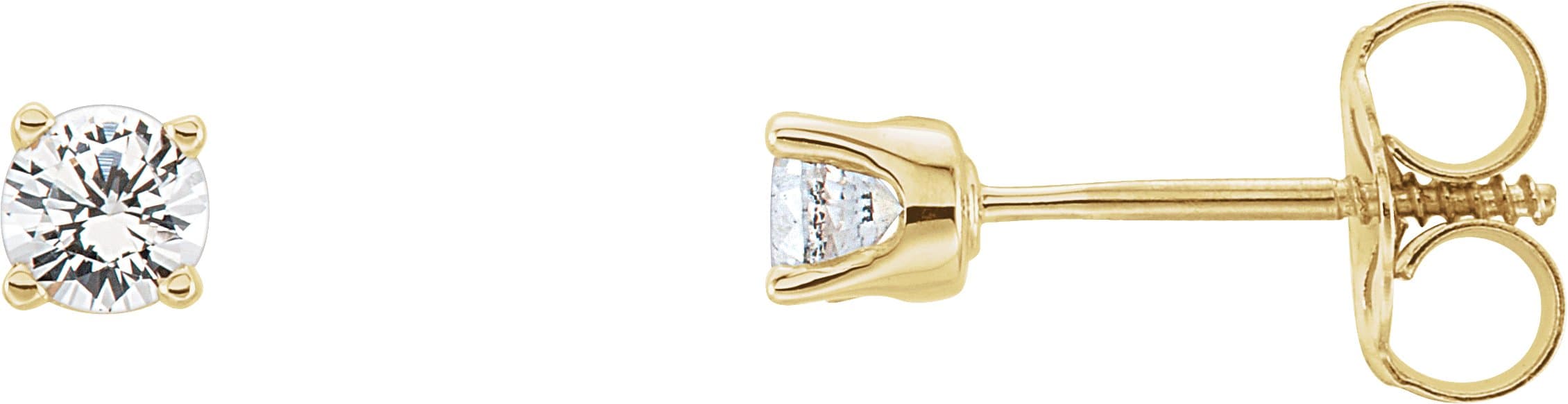 14K White 1/5 CTW Natural Diamond Youth Earrings