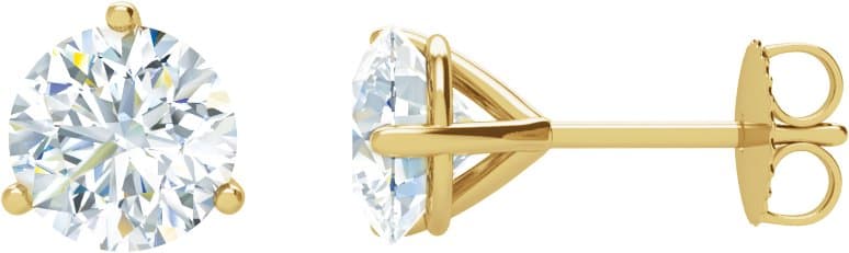 14K Rose 1 1/2 CTW Natural Diamond Stud Earrings