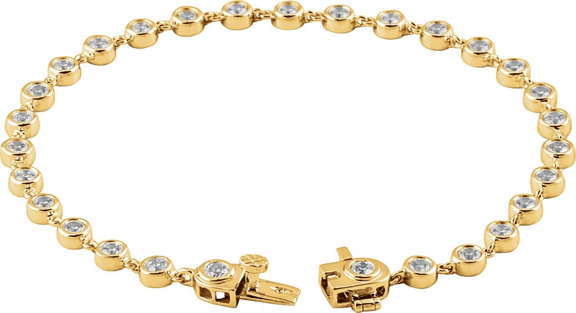 Bezel-Set Line Bracelet view 2