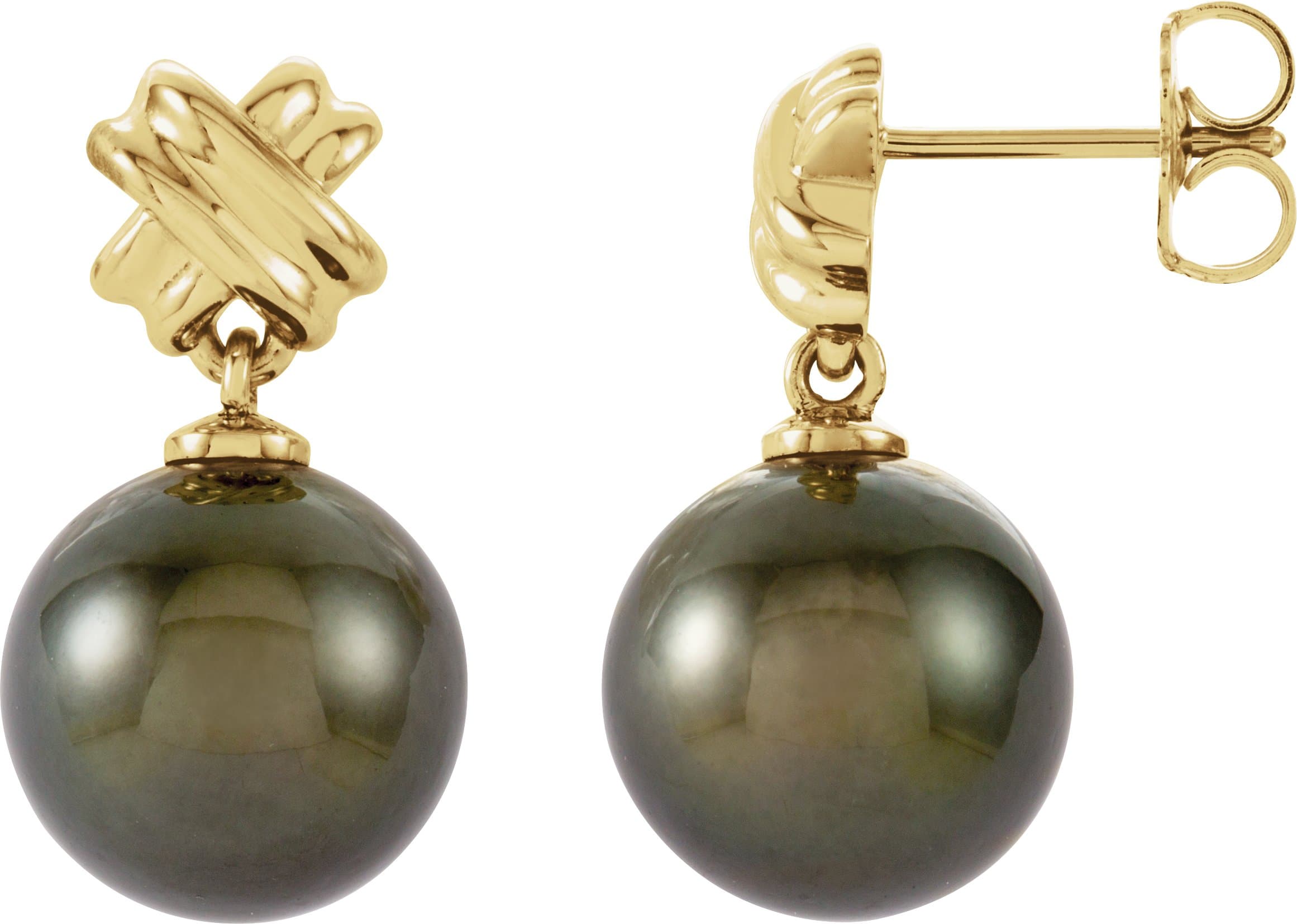 Pearl Criss-Cross Earrings view 2