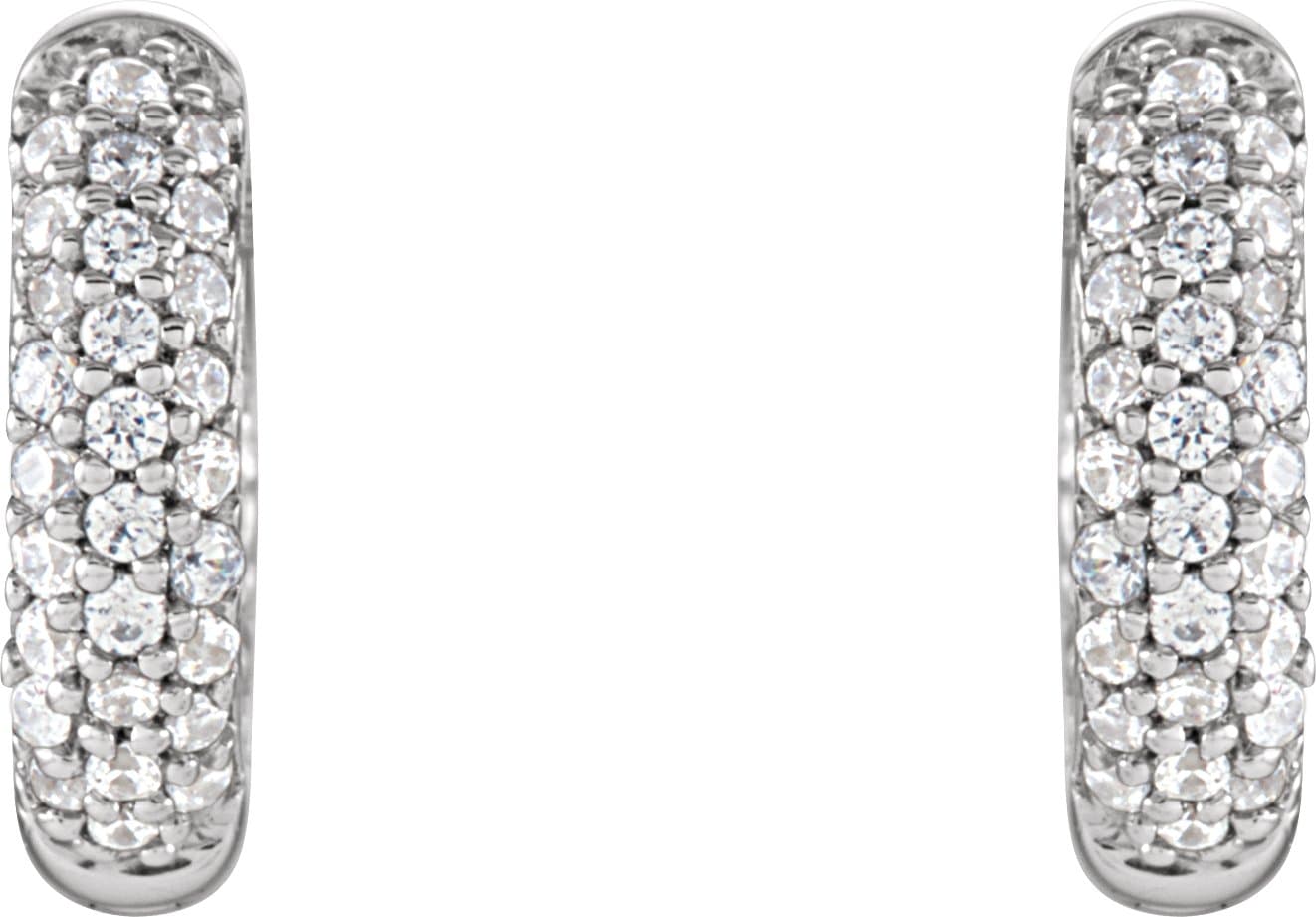 Inside-Outside Huggie Hoop Earrings view 2
