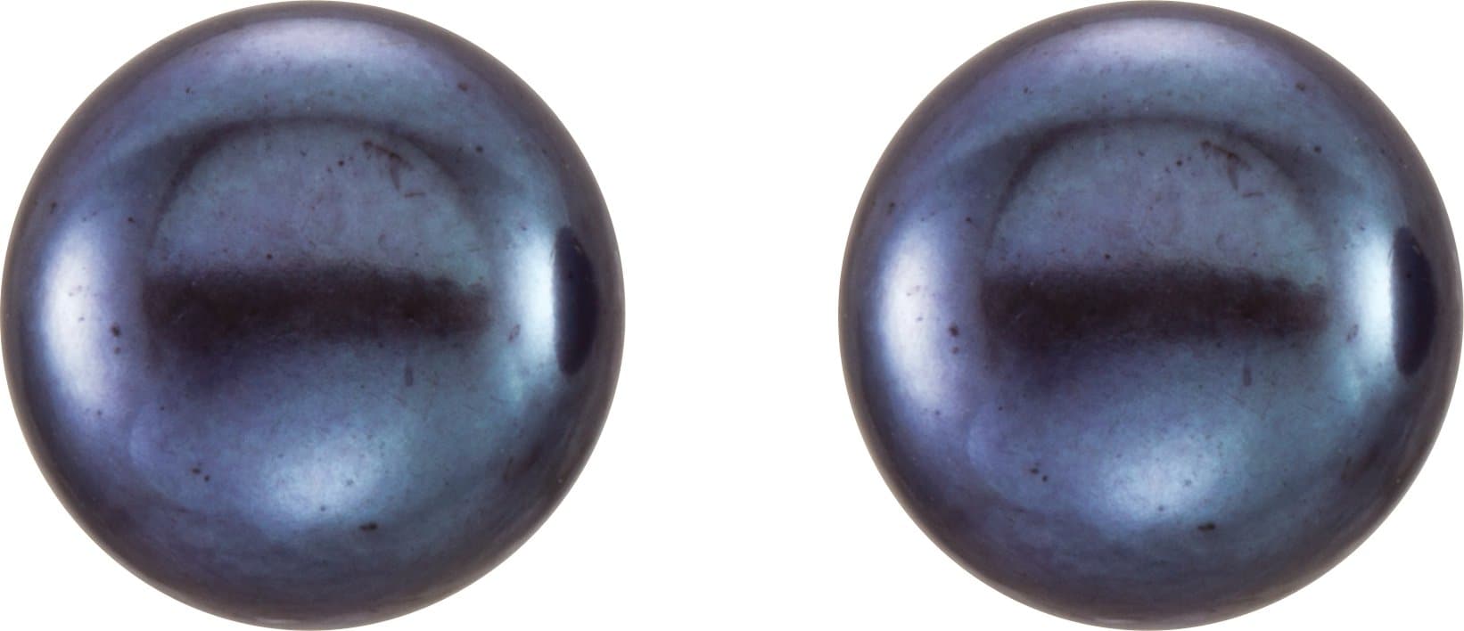 Button Pearl Stud Earrings view 2