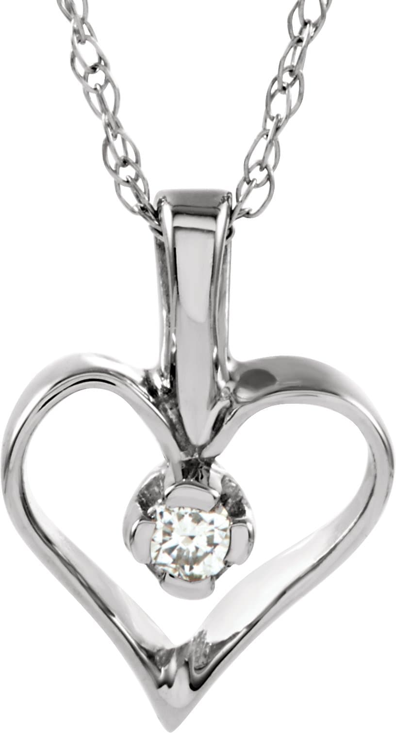 Accented Heart Necklace or Pendant view 1