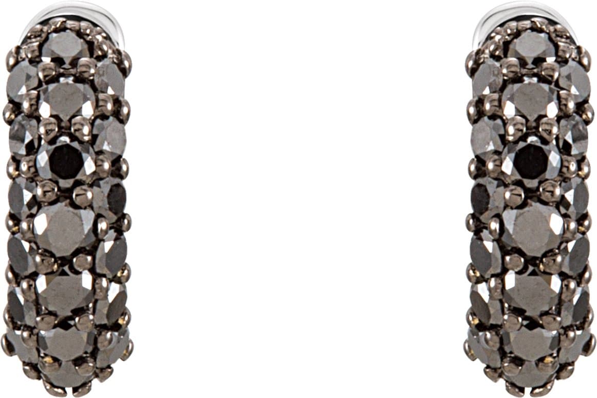 Pavé-Style Hoop Earrings view 2