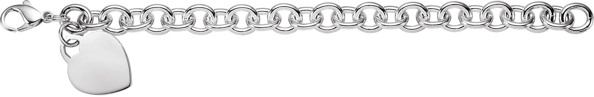 9.75 mm Heart Charm Bracelet view 2