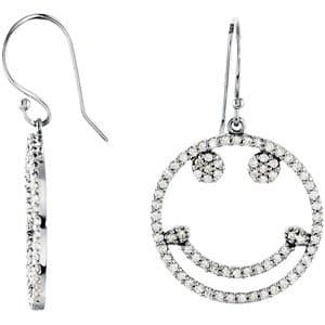 14K White 5/8 CTW Natural Diamond Earrings