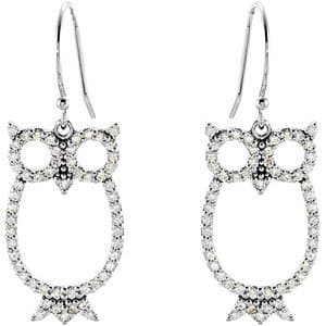 Accented Owl Earrings view 2