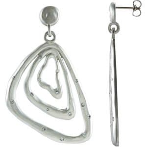 Sterling Silver & 14K White 3/8 CTW Natural Diamond Earrings