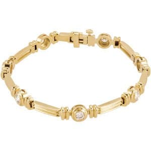 14K White 1 CTW Lab-Grown Diamond Line 7" Bracelet