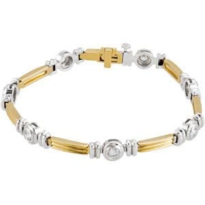 14K White 1 CTW Lab-Grown Diamond Line 7" Bracelet