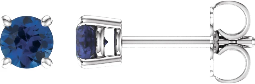 Round 4-Prong Lightweight Stud Earrings