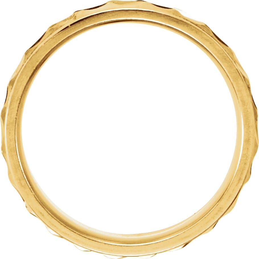 Milgrain Edge Diagonal Grooved Comfort-Fit Band view 2