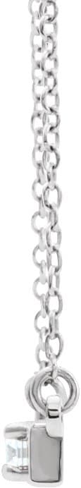 Engravable Accented Bar Necklace or Center view 3