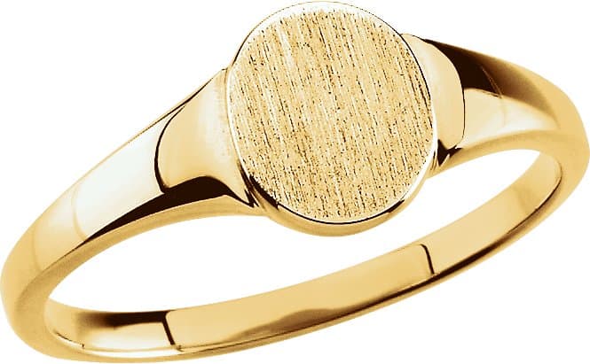 10K Rose Oval Signet Ring