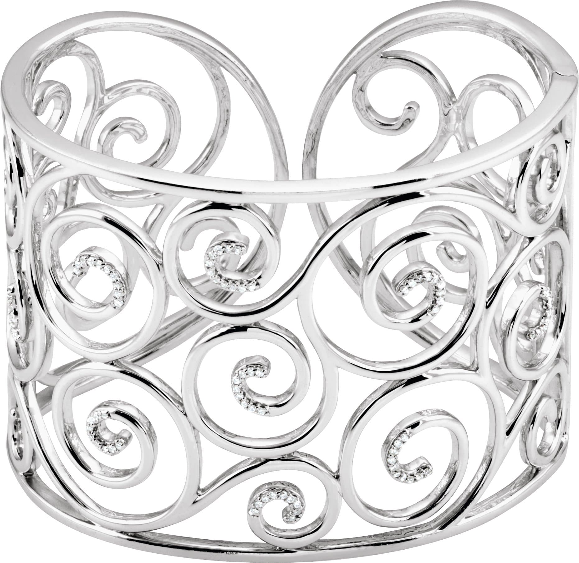 Filigree Scroll Cuff Bracelet view 1