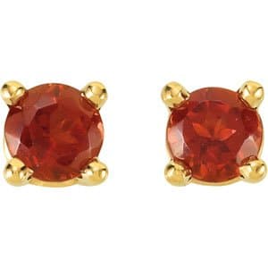Round 4-Prong Stud Earrings view 2