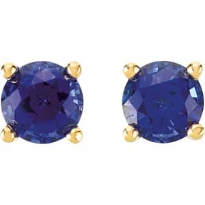 Round 4-Prong Stud Earrings, view 3