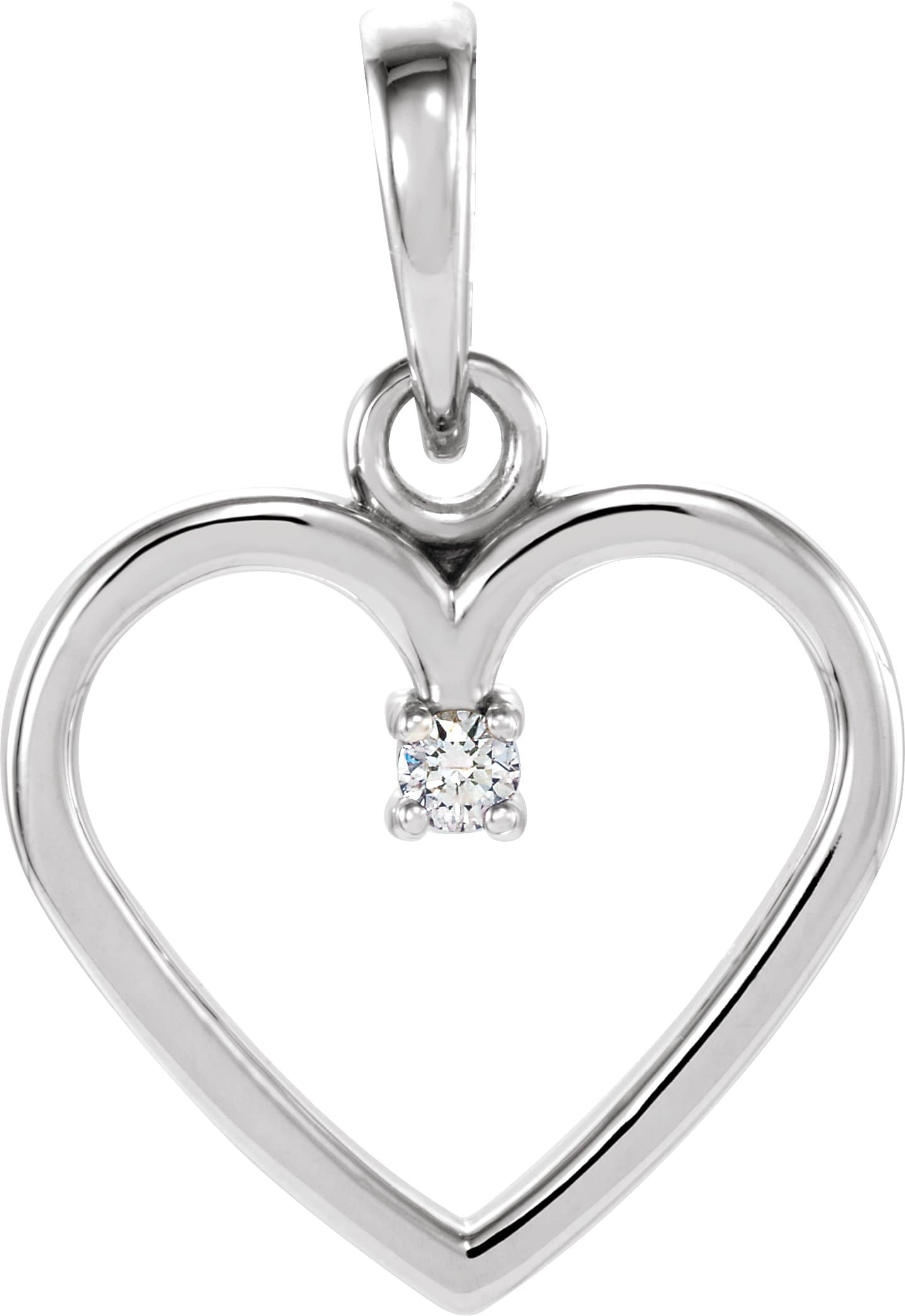 14K Rose .02 CTW Natural Diamond Heart Pendant