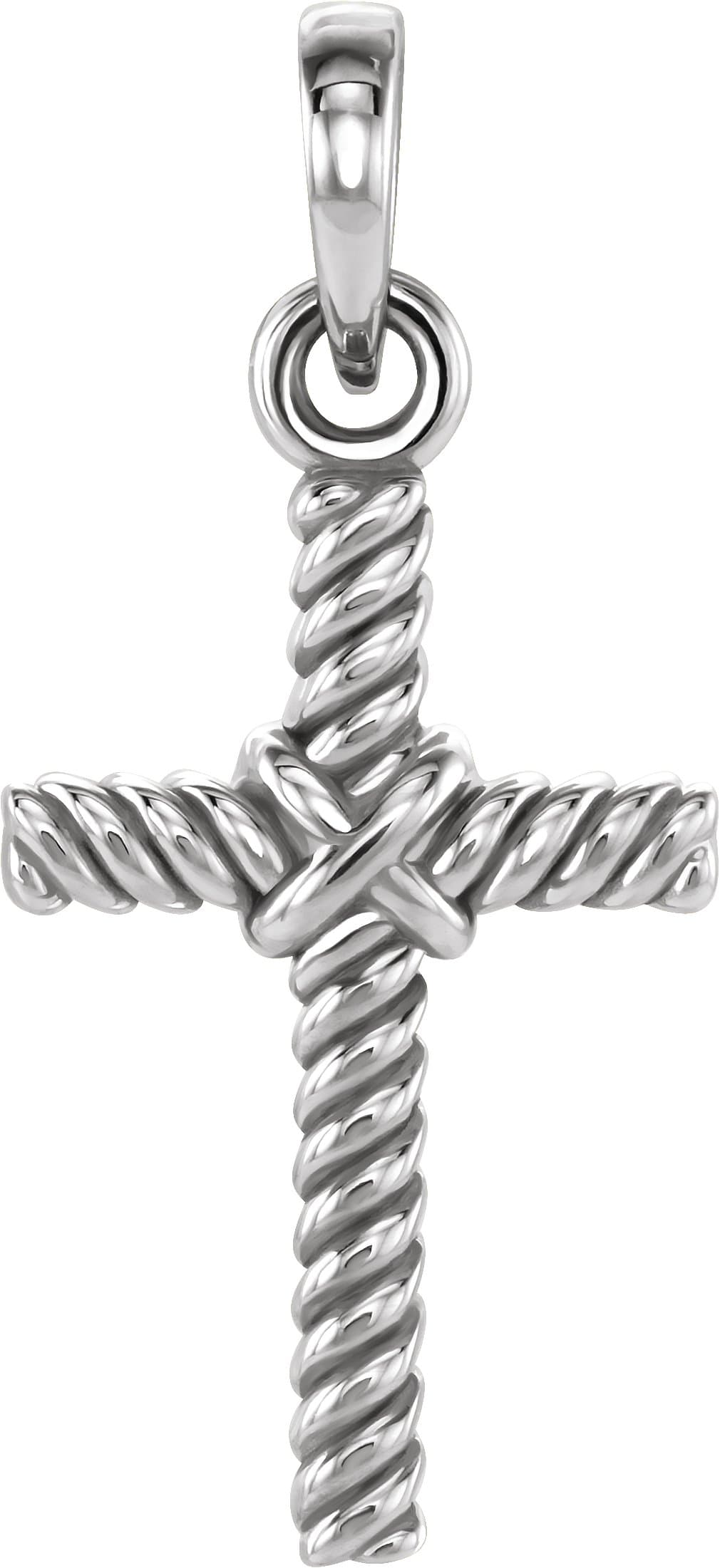 Rope Cross Pendant view 1