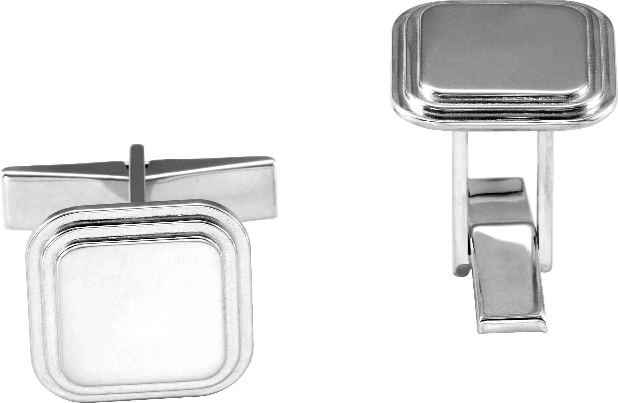 Posh Mommy® Engravable Cuff Links view 2