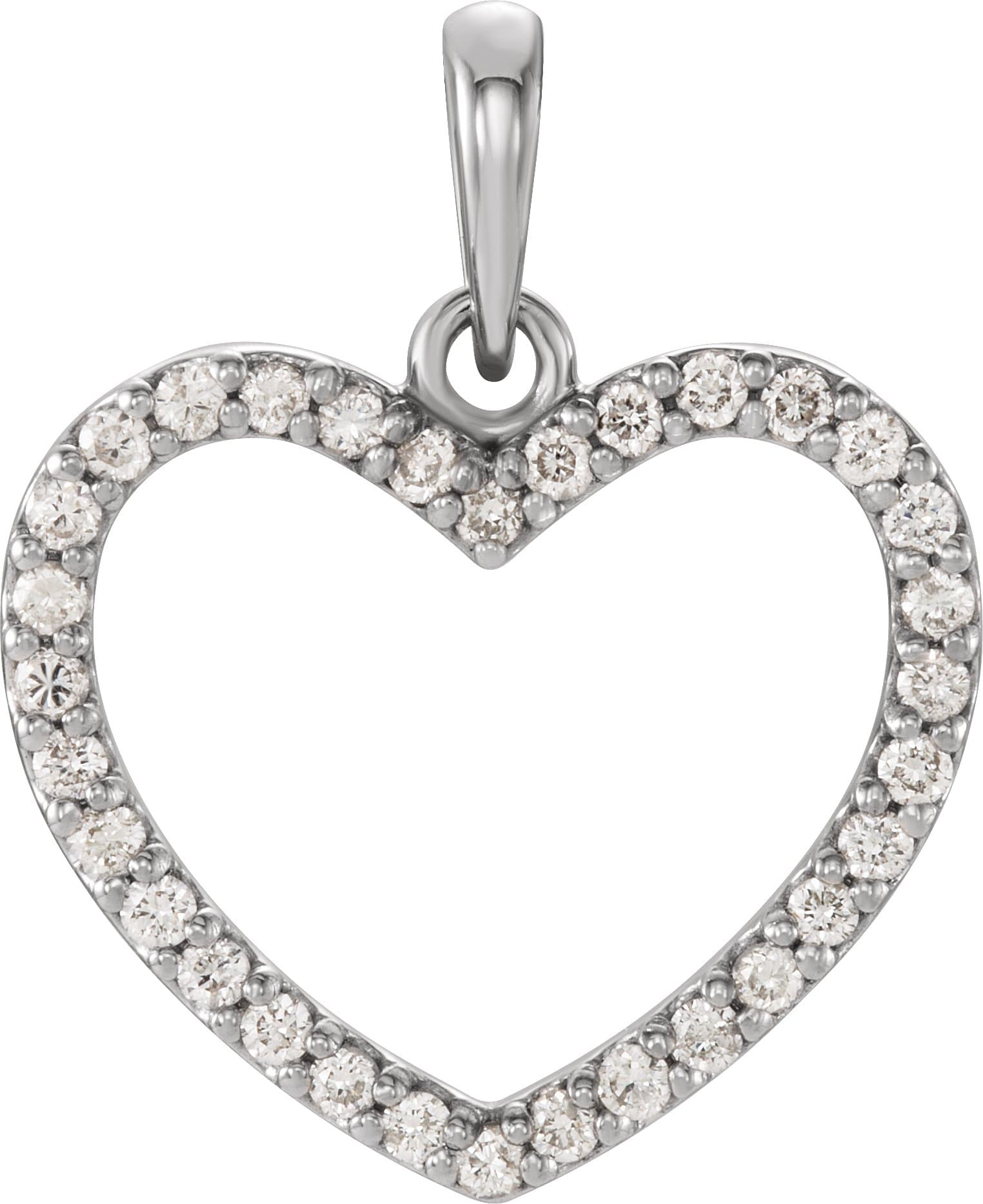 14K Rose 1/3 CTW Natural Diamond Heart Pendant