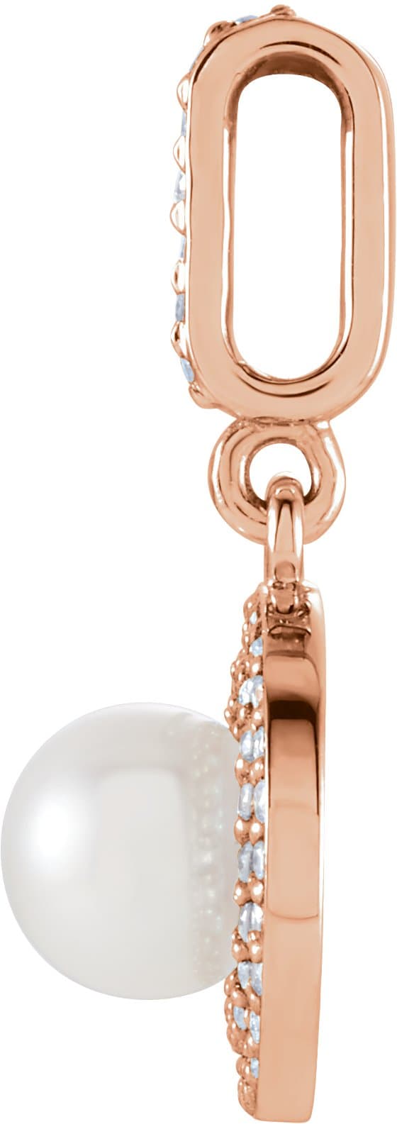 Halo-Style Pearl Pendant view 2