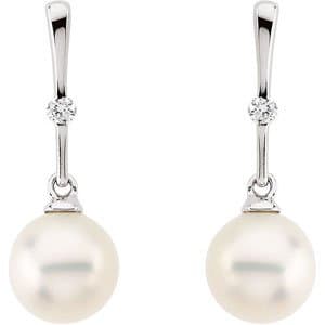 Accented Pearl Earrings view 2