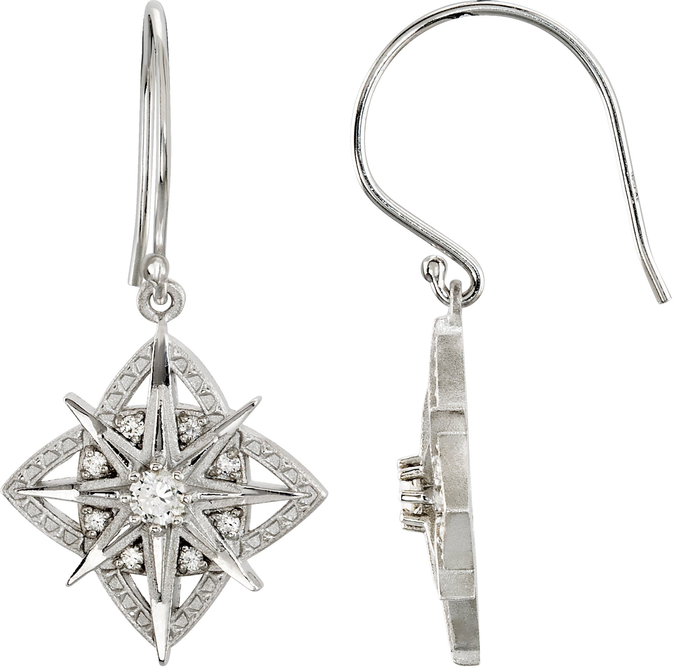Sterling Silver 1/3 CTW Natural Diamond Vintage-Inspired Earrings