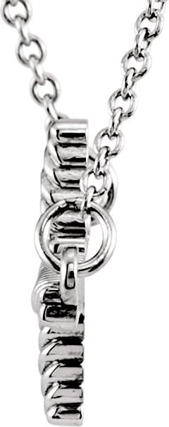 Rope Sideways Cross Necklace or Center view 2