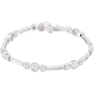 14K White 1 CTW Lab-Grown Diamond Line 7" Bracelet