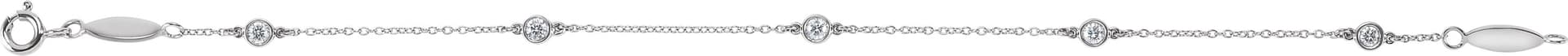 Bezel-Set Station Bracelet view 2