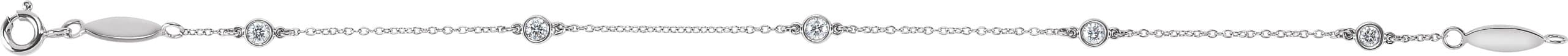 Bezel-Set Station Bracelet view 2