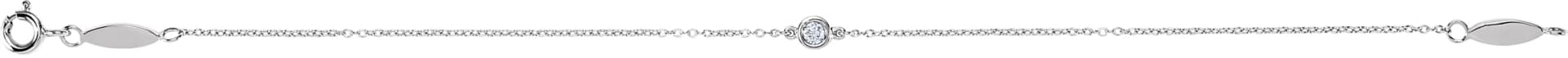 Bezel-Set Link Bracelet, view 3